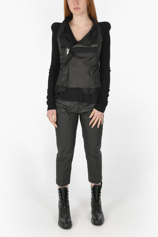 PHLEGETHON Knitted Sleeve COBRA Leather Jacket