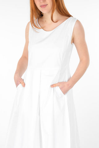 Back Zipped PISA Cotton Midi Dress