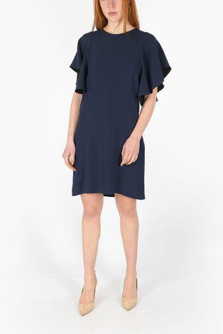 Butterfly-sleeved Midi Dress