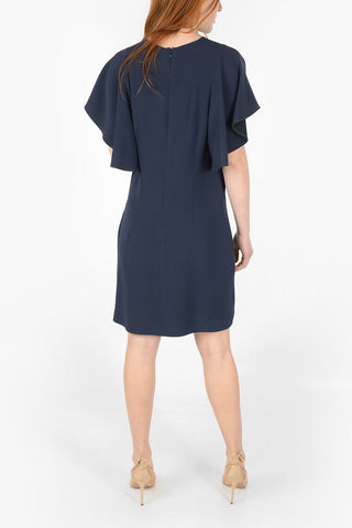 Butterfly-sleeved Midi Dress