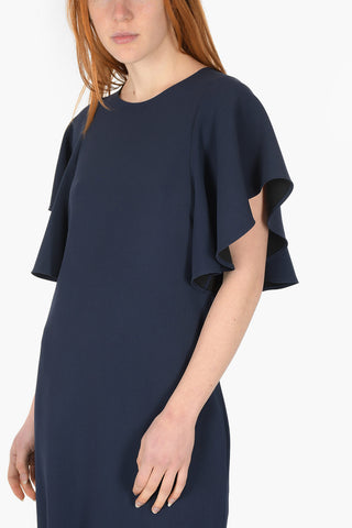 Butterfly-sleeved Midi Dress