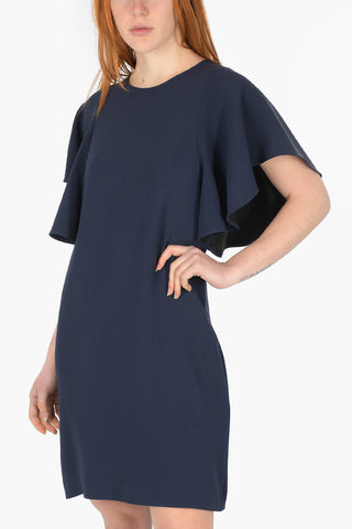 Butterfly-sleeved Midi Dress
