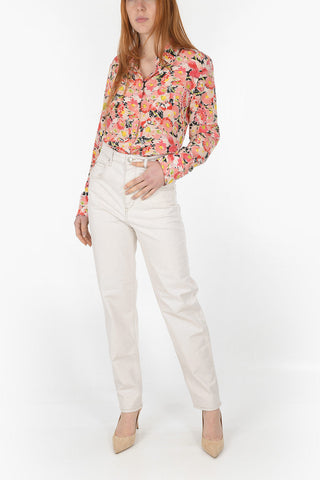 ETOILE Linen Blend CORFY High Waist Straight Jeans