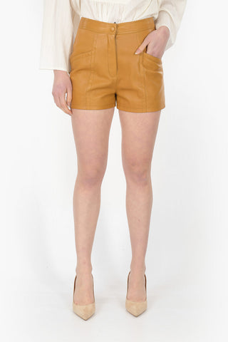 Flush Pocket Leather Shorts