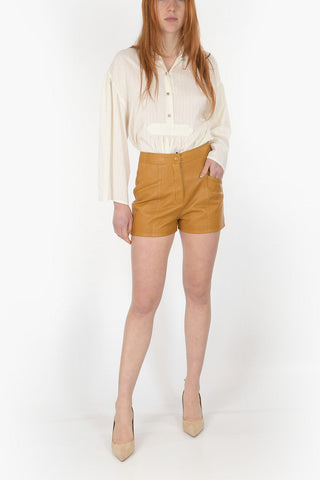 Flush Pocket Leather Shorts
