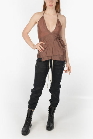 PHLEGETHON Satin LAURA Wrap Top