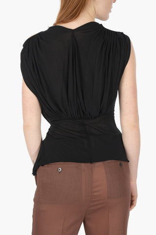 PHLEGETHON Top HELENA con Dettaglio Plissè e Spalle Cut-out