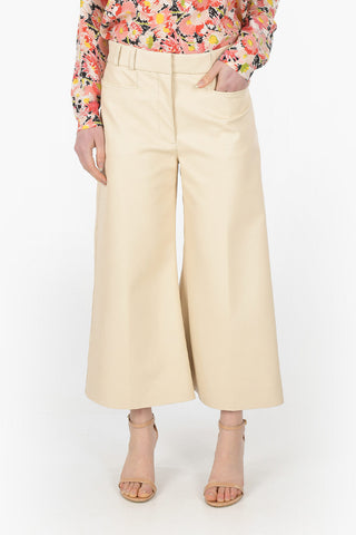 Eco-Leather Gaucho Pants with Belt Loops