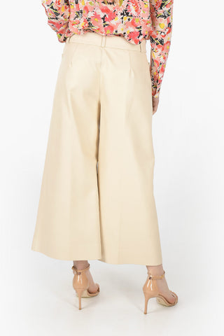 Eco-Leather Gaucho Pants with Belt Loops
