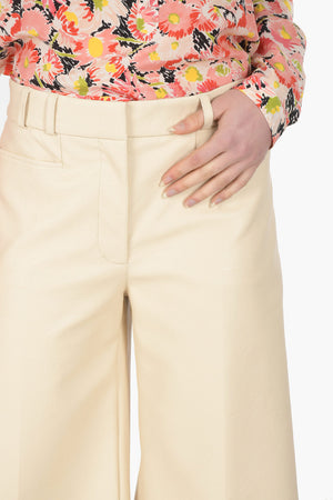 Eco-Leather Gaucho Pants with Belt Loops
