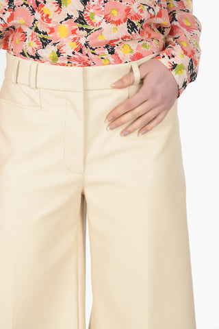 Eco-Leather Gaucho Pants with Belt Loops