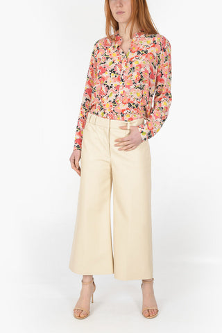 Eco-Leather Gaucho Pants with Belt Loops