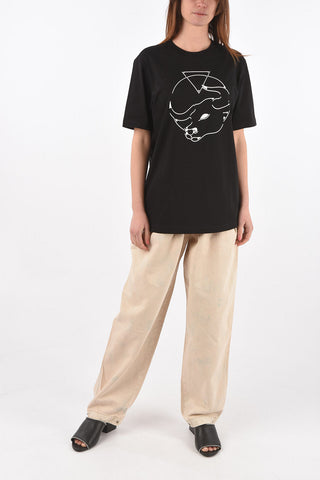 crew-neck t-shirt CL-T-JUST-O with maxi print on the front