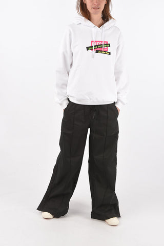 felpa oversized F-ANG-R20 con stampa e cappuccio