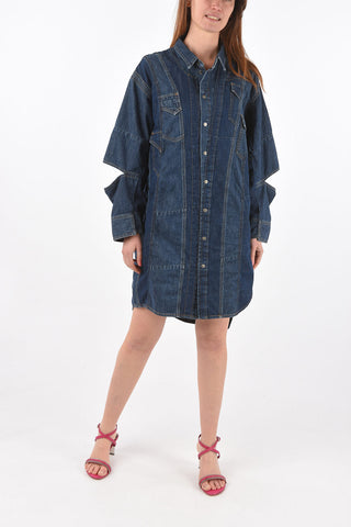 chemisier CL-DE-BLIV in denim con dettagli cut out