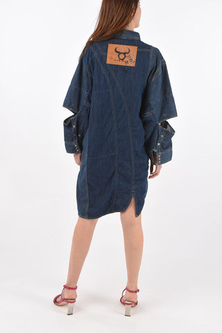 chemisier CL-DE-BLIV in denim con dettagli cut out