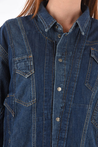 chemisier CL-DE-BLIV in denim con dettagli cut out
