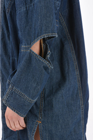 chemisier CL-DE-BLIV in denim con dettagli cut out