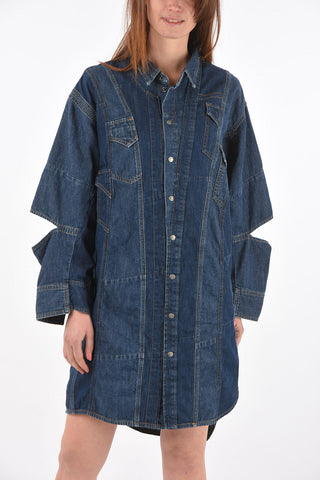 chemisier CL-DE-BLIV in denim con dettagli cut out