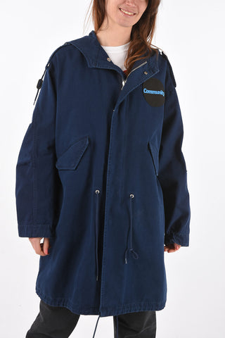 hidden closure medium length parka