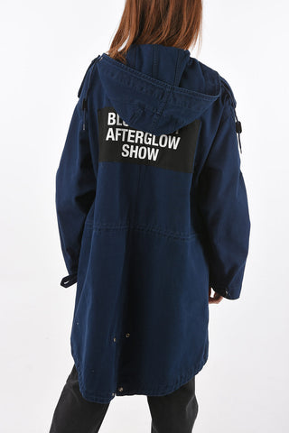 hidden closure medium length parka