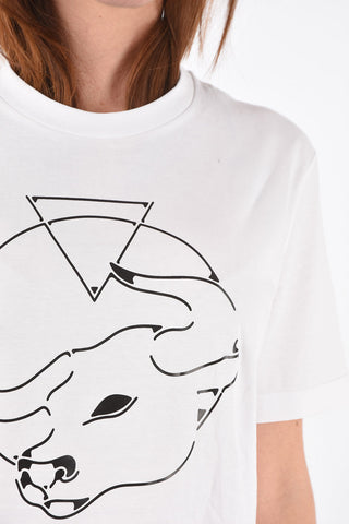 crew-neck t-shirt CL-T-JUST-O with maxi print on the front