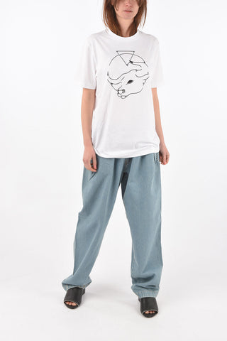 crew-neck t-shirt CL-T-JUST-O with maxi print on the front