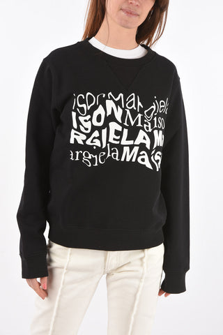 MM1 felpa girocollo oversize con stampa logo