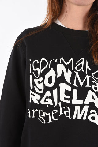 MM1 felpa girocollo oversize con stampa logo