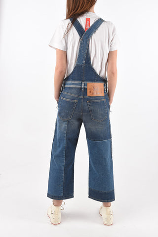 denim DE-TYPIC cargo salopette with frontal zip