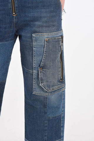 denim DE-TYPIC cargo salopette with frontal zip