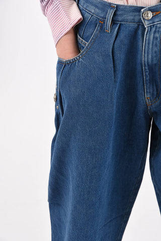 double pleat D-CONCIAS-SP4 baggy jeans L.30