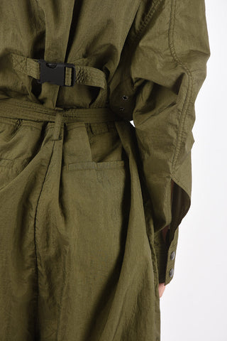 nylon J-CORAL utility jumpsuit with belt