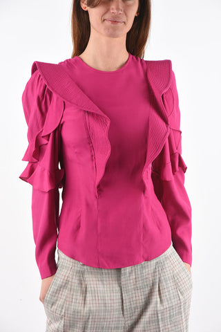 Ruffle CONSTANCE Blouse with Back Zip