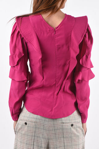 Ruffle CONSTANCE Blouse with Back Zip