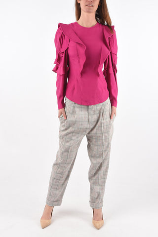 Ruffle CONSTANCE Blouse with Back Zip
