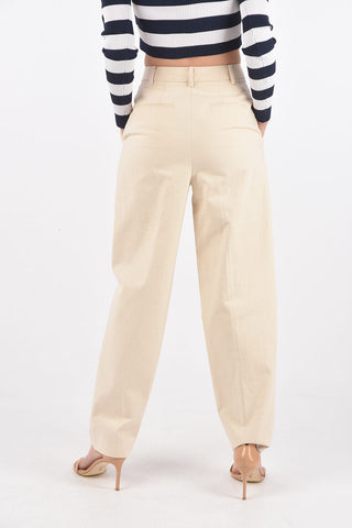 4 Pocket Double-pleated Cotton Pants