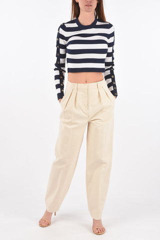 4 Pocket Double-pleated Cotton Pants