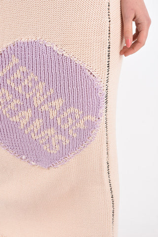 high-rise waist knitted pencil skirt