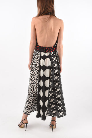 Polka Dot Silk Halter Dress
