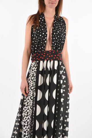 Polka Dot Silk Halter Dress