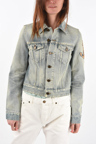 Lived-in Effect ANCHOR Cropped Denim Jacket