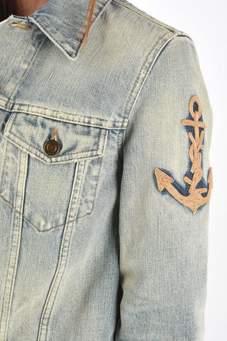 Lived-in Effect ANCHOR Cropped Denim Jacket