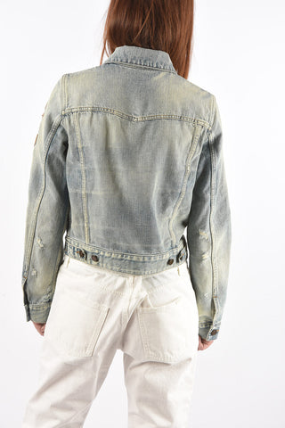 Lived-in Effect ANCHOR Cropped Denim Jacket