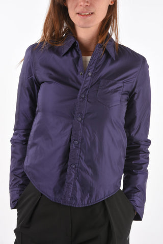 padded AGM overshirt with snap buttons