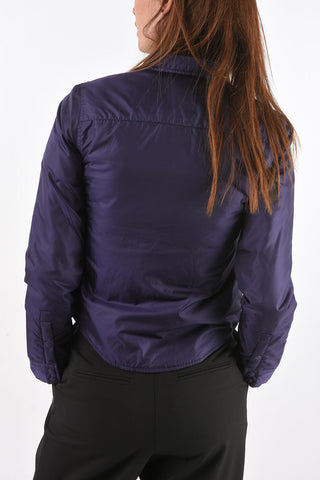 padded AGM overshirt with snap buttons