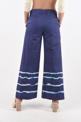palazzo EVA high-waisted trousers with gradient bottom