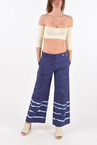 palazzo EVA high-waisted trousers with gradient bottom