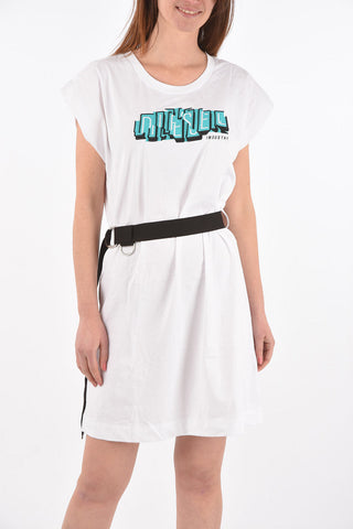 mini dress D-EASIEL con ricamo e cintura