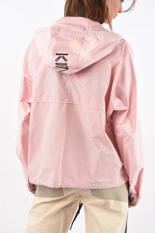 Logo Maxi Pocket Nylon Windbreaker with Half Zip